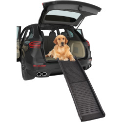 Rampe voiture pour chien Rampe Zenna pliable en plastique 156x40x15cm max 90 kg pour chien