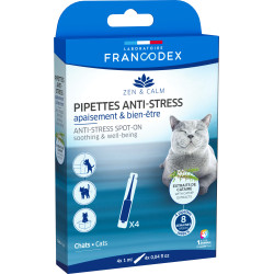 Francodex 4 Kojące pipety antystresowe i poprawiające samopoczucie dla kotów Comportement