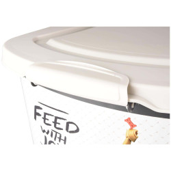 Flamingo Krokettenbox 38 Liter Hundefutter, mit Schaufel Aufbewahrungsbox für Lebensmittel
