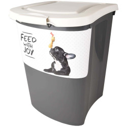 Flamingo Caja de comida para perros de 38 litros con pala Caja de almacenamiento de alimentos