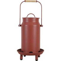 zolux Comedero cubo de metal ø 24 x 40 cm rojo para patio trasero Alimentador