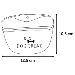 Flamingo Dropsy Leckerli-Tasche Grau 12,5cm x 5,5cm x10,5cm für Hunde Lebensmittelzubehör