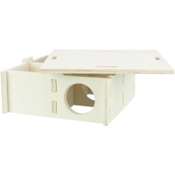 Trixie 4-Schlafzimmer-Haus 30 × 12 × 30 cm für große Hamster, Degus Käfig-Zubehör