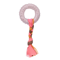 Flamingo Spielzeug Bunty Ring Taupe 17 x 7.3 x 2.1 cm für Welpen Kauspielzeug für Hunde