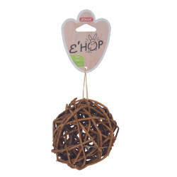 zolux EHOP dark rattan ball toy ø 10 cm, for rodents Games, toys, activities