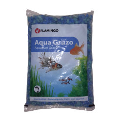 Flamingo Turquoise Blauw Gruzo Grind 6- 8 mm 1 kg voor aquarium Bodems, substraten