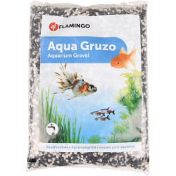 Sols, substrats Gravier Gruzo Fin Noir Blanc 1kg pour aquarium
