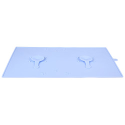 zolux Napfunterlage aus Silikon mit Saugnapf 48 x 30 cm blau für Hunde Lebensmittelzubehör