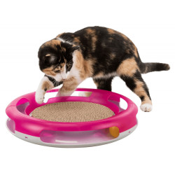 Trixie Brinquedo de gato e posto de riscar Race & Scratch ø 37 cm Jogos com catnip, Valeriana, Matatabi