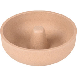 Flamingo Rimboe 500 ML. Anti-Glutter Bowl, Rimboe, anti-slip, taupe, for dogs Food bowl and anti-gobbling mat