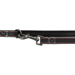 Trixie 2 M leather leash. size S-M. adjustable. for dogs, colour anthracite. Laisse enrouleur chien
