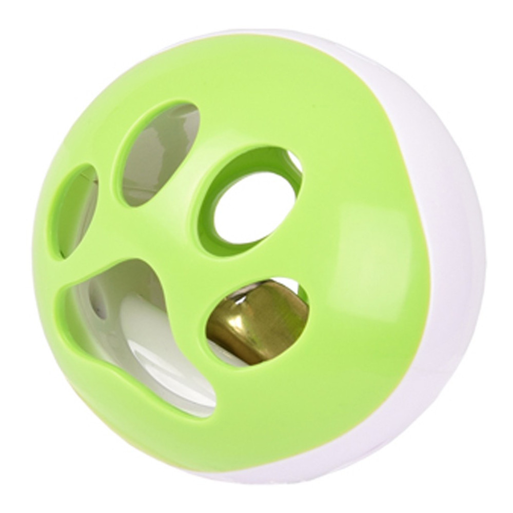 Jeux Balle a LED pour chat ø 6.4 cm avec grelot et bruit oiseau Rango vert-blanc