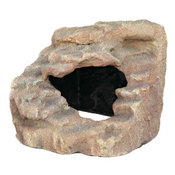 Décoration et autre Rocher d'angle avec grotte et plateforme. 21 x 20 x 18 cm. pour reptiles