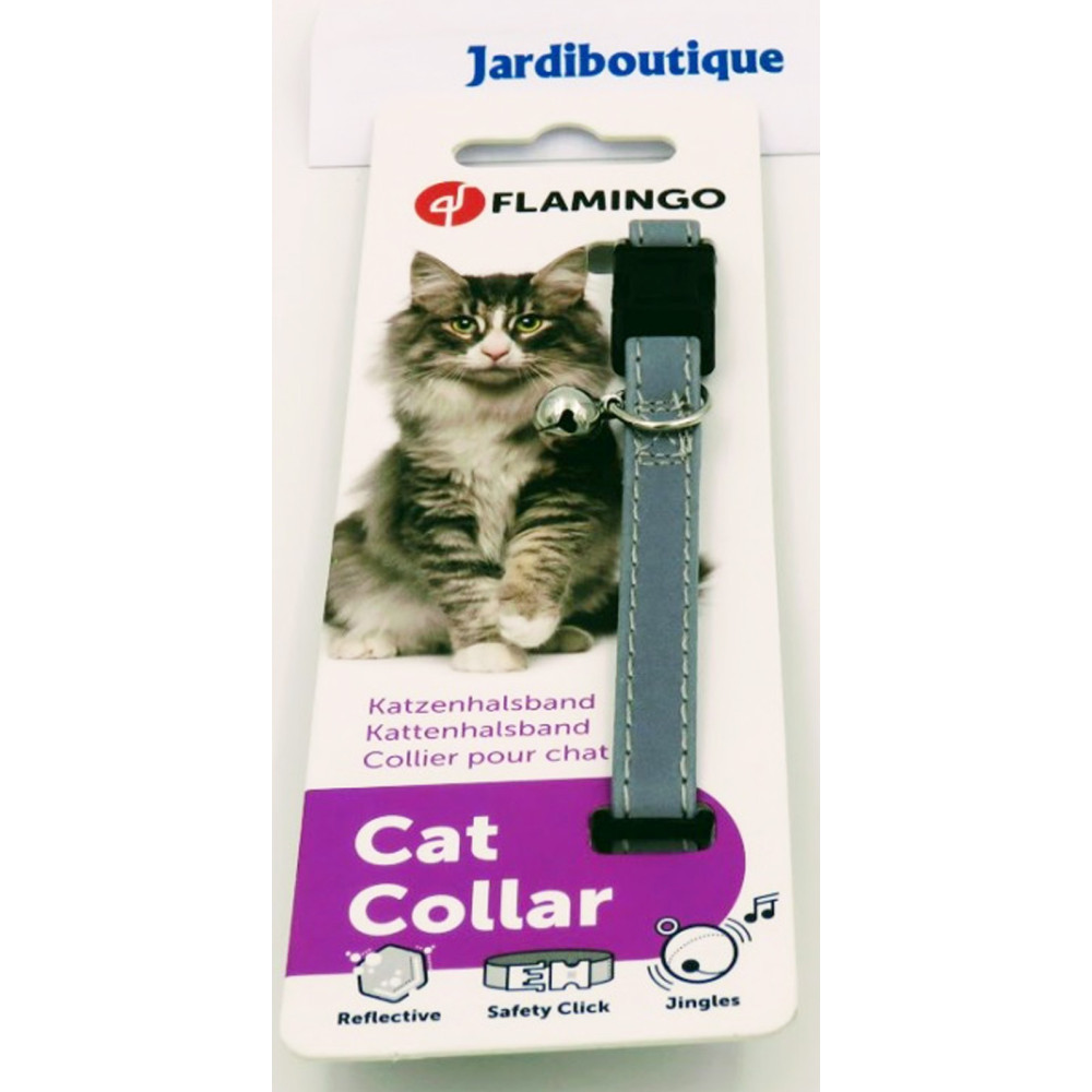 Flamingo Pet Products 1 Reflective silver grey collar for cats Necklace