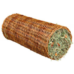 Trixie ø 20 × 38 cm Weidenstollen mit Heu Snacks und Ergänzung
