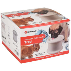 Flamingo Pet Products Waterfontein 3 liter, TREVI, voor honden en katten, kleur wit. Fontein