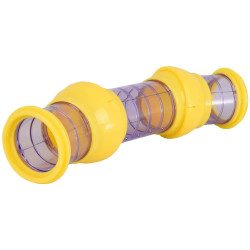 Flamingo Pet Products Purple and yellow tunnel. ø 7.5 x 27.5 cm. for rodents. hamster. Tubes and tunnels