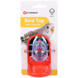 Flamingo parakeet treat dispenser. size 10 x 7 x 8 cm. Toys