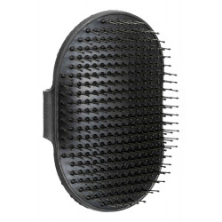 Trixie Cepillo de goma 8 × 13 cm negro para animales Cepillo